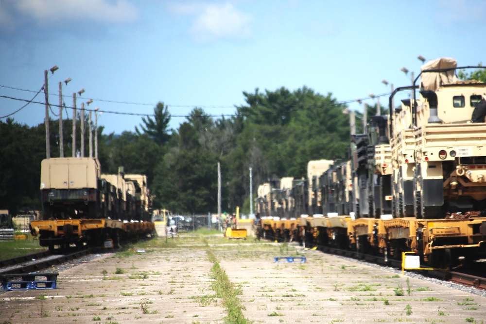 Fort McCoy supports second major rail movement in 2024 with return of Wisconsin National Guard equipment, vehicles