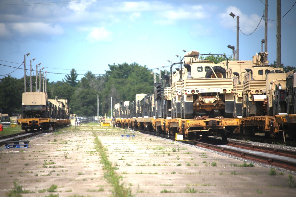 Fort McCoy supports second major rail movement in 2024 with return of Wisconsin National Guard equipment, vehicles