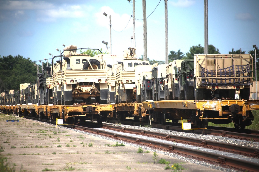 Fort McCoy supports second major rail movement in 2024 with return of Wisconsin National Guard equipment, vehicles