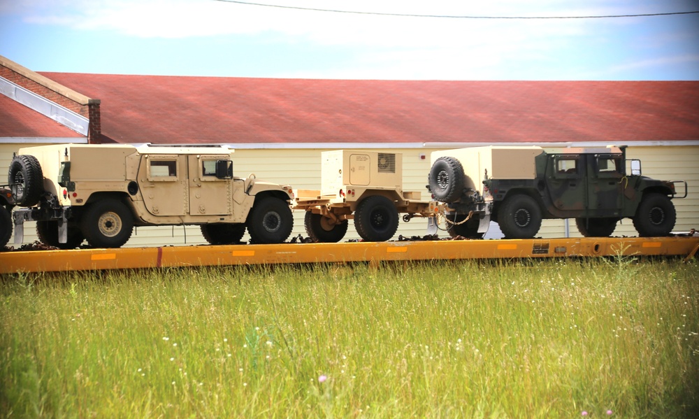 Fort McCoy supports second major rail movement in 2024 with return of Wisconsin National Guard equipment, vehicles