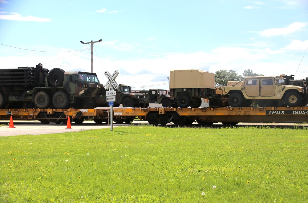 Fort McCoy supports second major rail movement in 2024 with return of Wisconsin National Guard equipment, vehicles