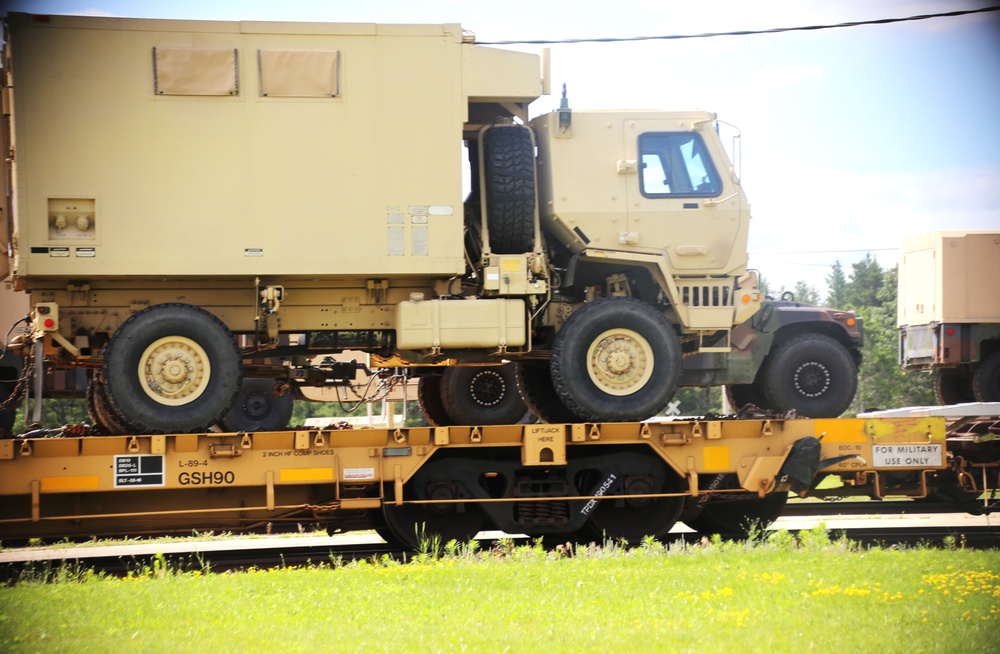 Fort McCoy supports second major rail movement in 2024 with return of Wisconsin National Guard equipment, vehicles