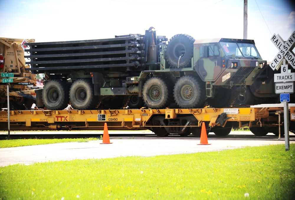 Fort McCoy supports second major rail movement in 2024 with return of Wisconsin National Guard equipment, vehicles