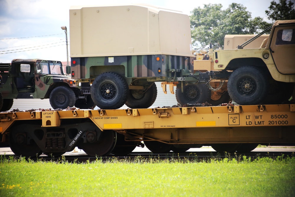 Fort McCoy supports second major rail movement in 2024 with return of Wisconsin National Guard equipment, vehicles