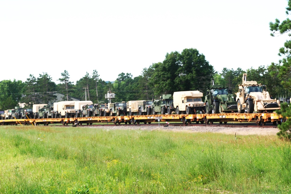 Fort McCoy supports second major rail movement in 2024 with return of Wisconsin National Guard equipment, vehicles