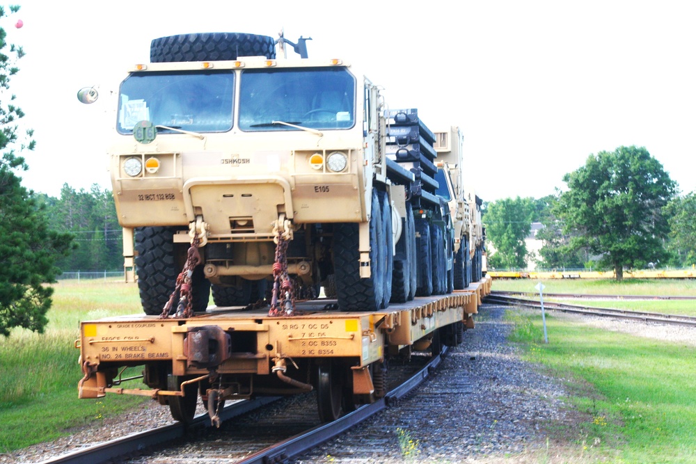 Fort McCoy supports second major rail movement in 2024 with return of Wisconsin National Guard equipment, vehicles