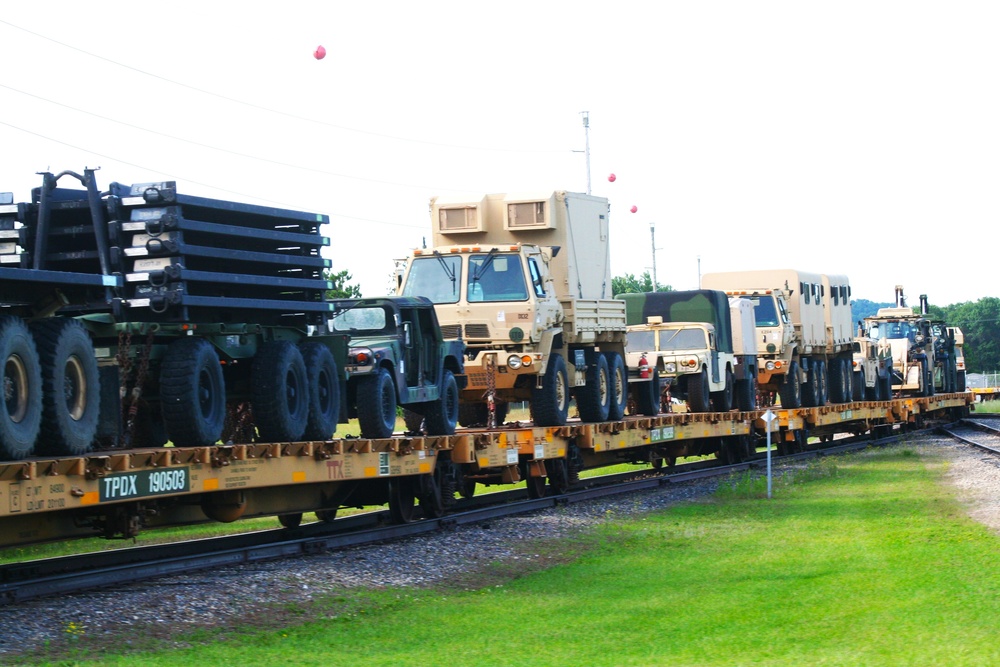 Fort McCoy supports second major rail movement in 2024 with return of Wisconsin National Guard equipment, vehicles