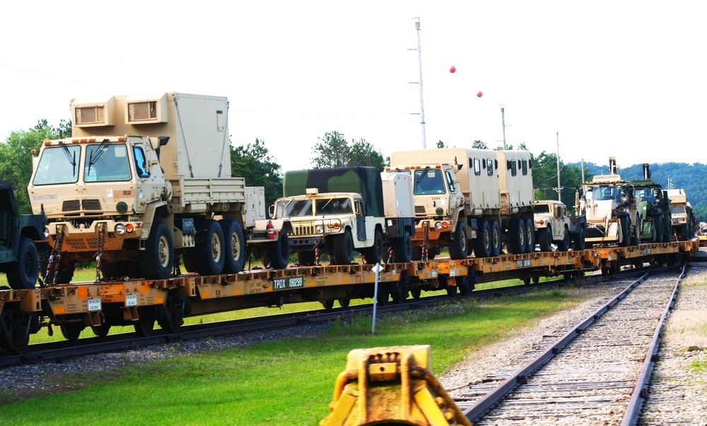 Fort McCoy supports second major rail movement in 2024 with return of Wisconsin National Guard equipment, vehicles