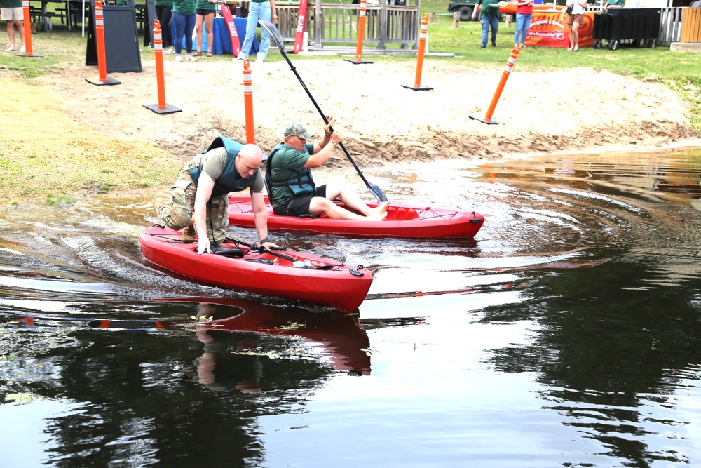 Fort McCoy’s June Triad Nights event held at Suukjak Sep Lake with Lake Adventure Water Relay