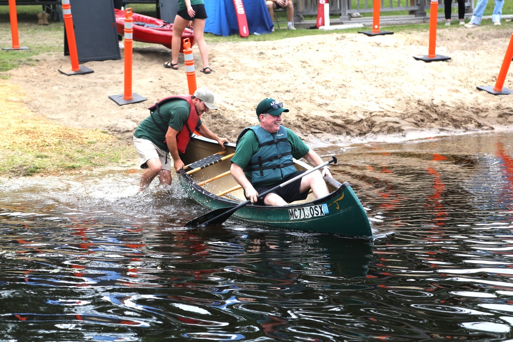 Fort McCoy’s June Triad Nights event held at Suukjak Sep Lake with Lake Adventure Water Relay