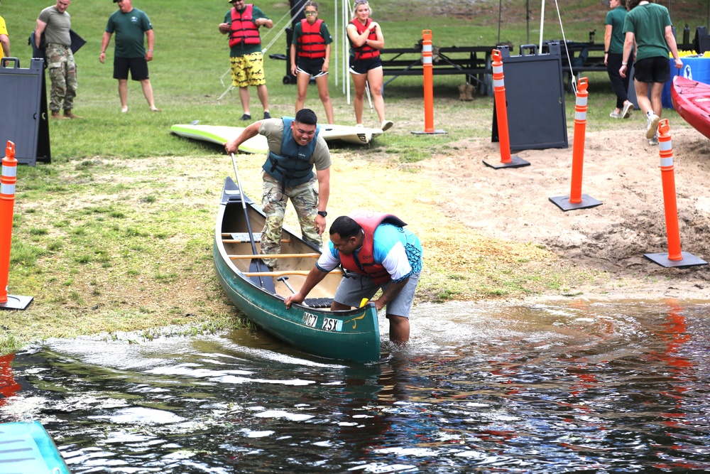 Fort McCoy’s June Triad Nights event held at Suukjak Sep Lake with Lake Adventure Water Relay