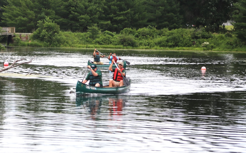 Fort McCoy’s June Triad Nights event held at Suukjak Sep Lake with Lake Adventure Water Relay