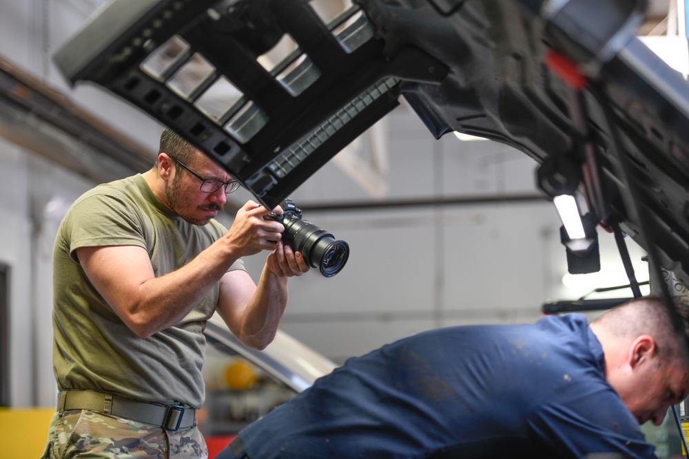 163d Attack Wing Ensures Readiness with HVAC Repairs on Ford F-350 at March ARB