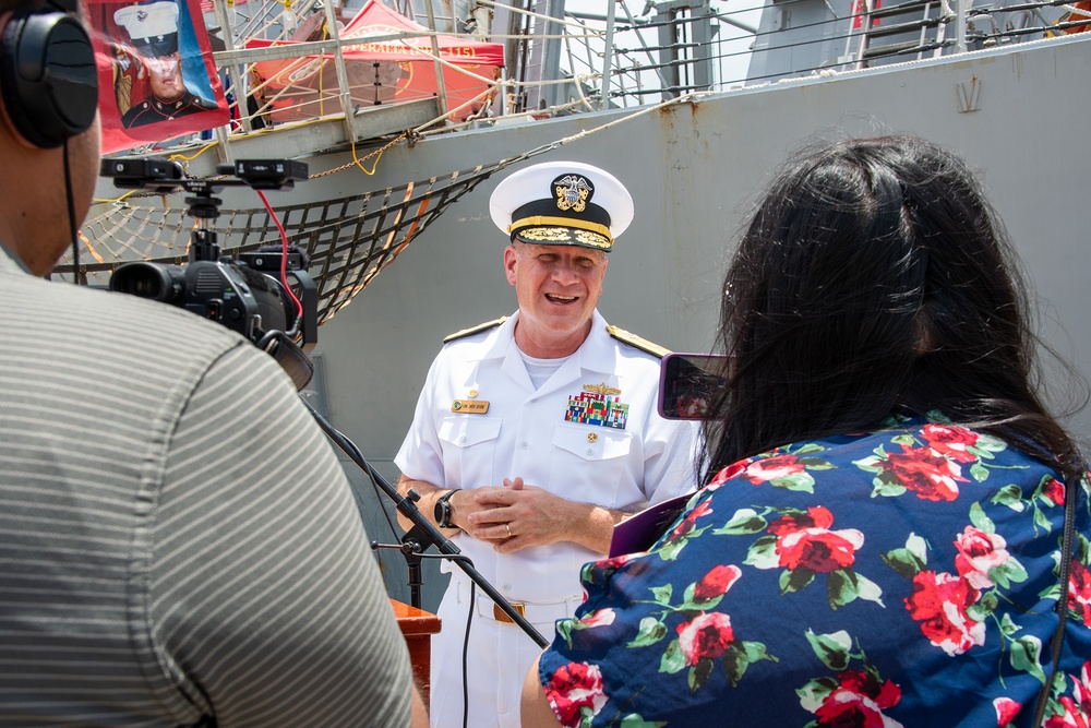 USS Rafael Peralta Makes Port Visit for Saipan's 78th Liberation Day