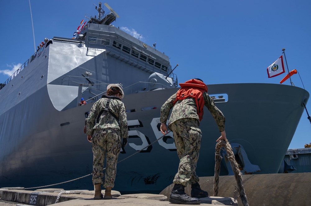 BAP Pisco (LSL-156) begins force integration phase of RIMPAC 2024