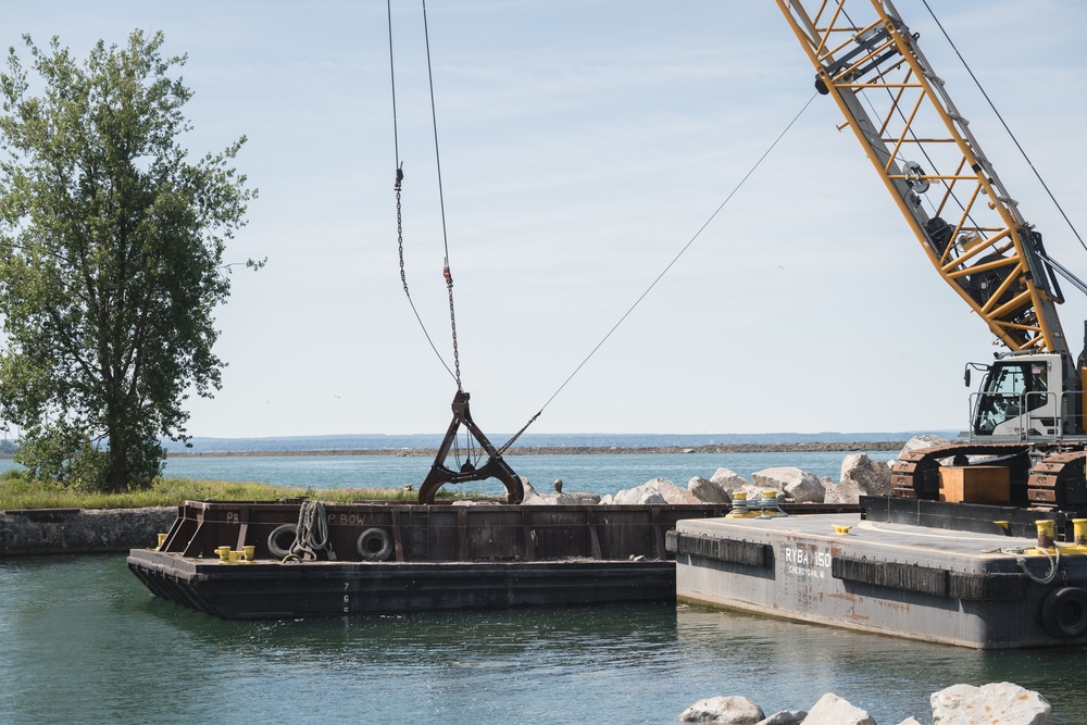 Armor Stone Installed at Buffalo Outer Harbor