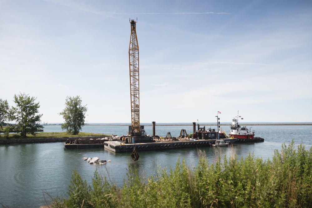 Armor Stone Installed at Buffalo Outer Harbor