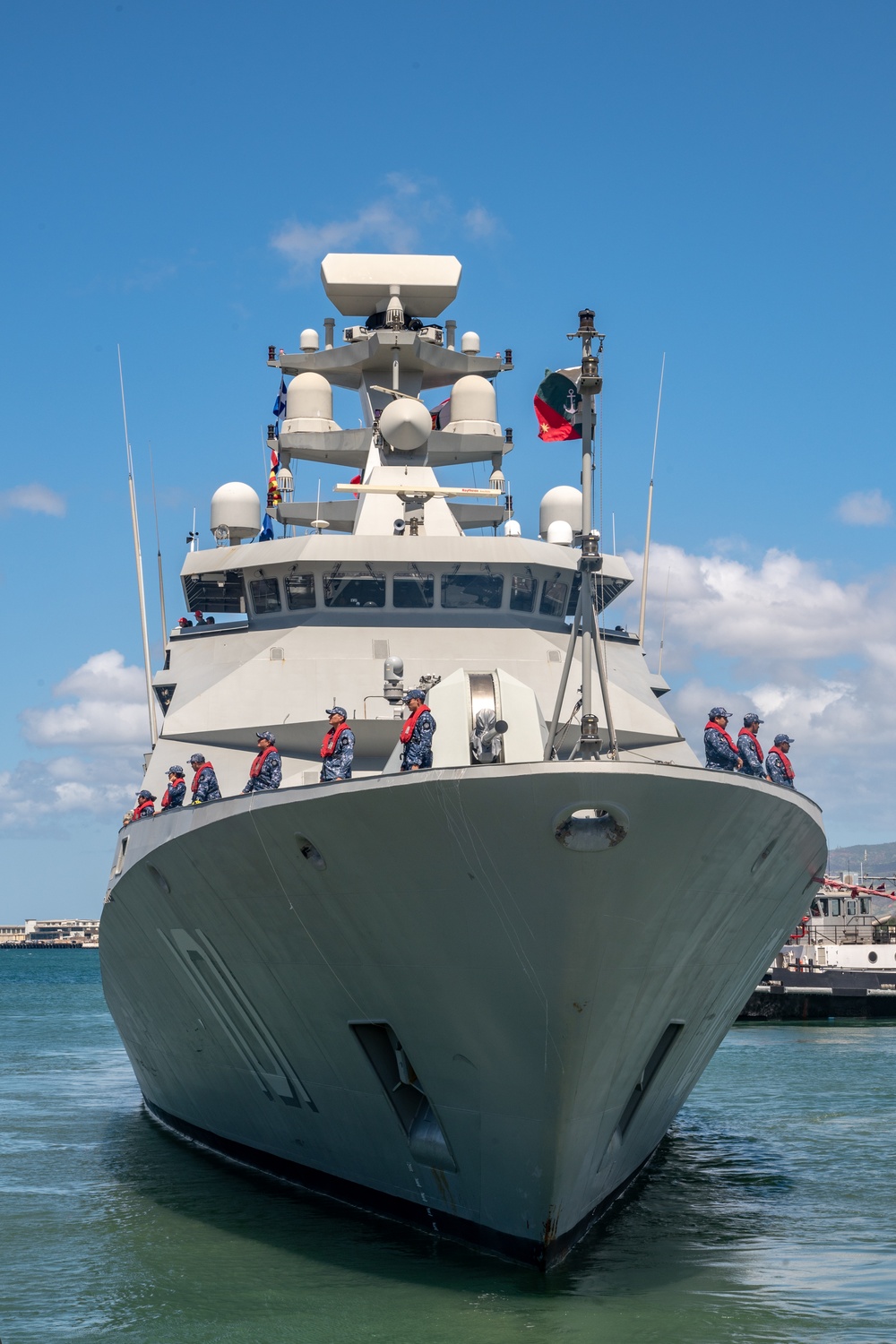 RM Benito Juarez (F 101), departs Joint Base Pearl Harbor-Hickam, Hawaii, during Exercise Rim of the Pacific (RIMPAC) 2024