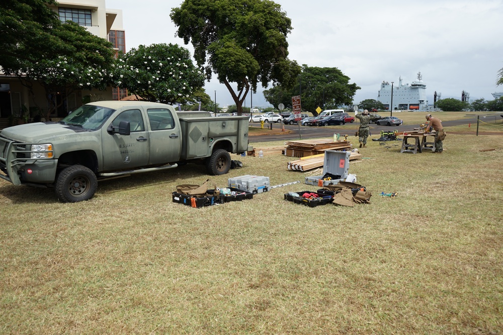 Seabees Build Hospital Deck