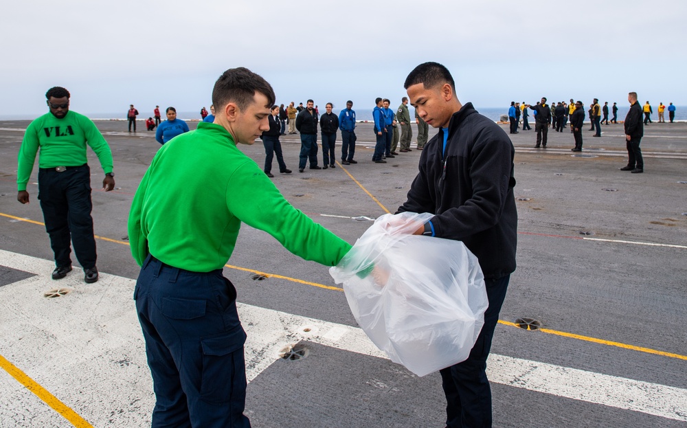 Sailors Conduct FOD Walkdown