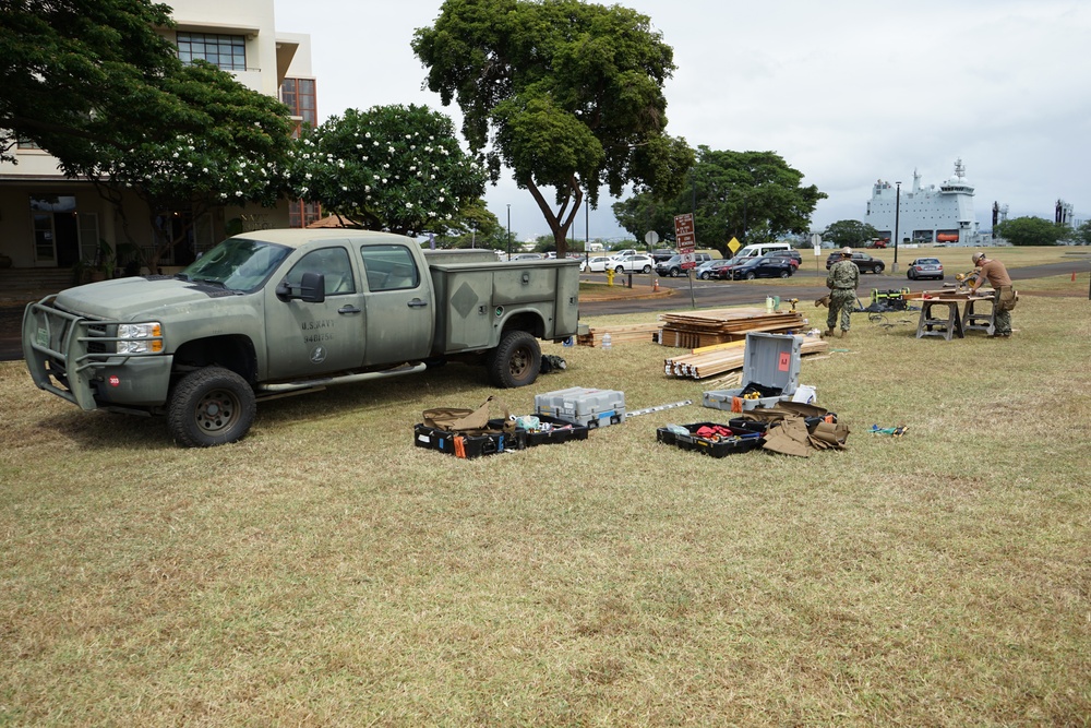 Seabees Build Hospital Deck