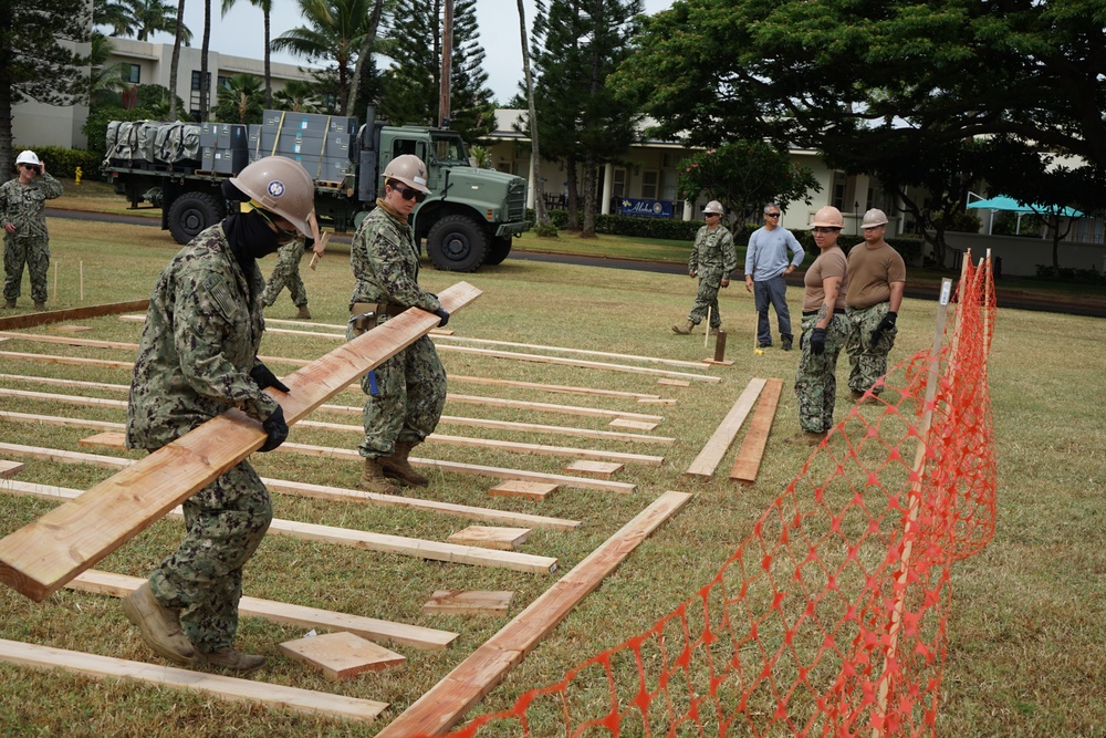 Seabees Build Hospital Deck