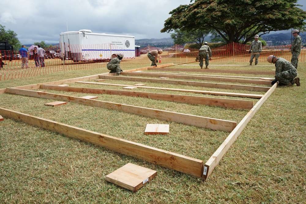 Seabees Build Hospital Deck