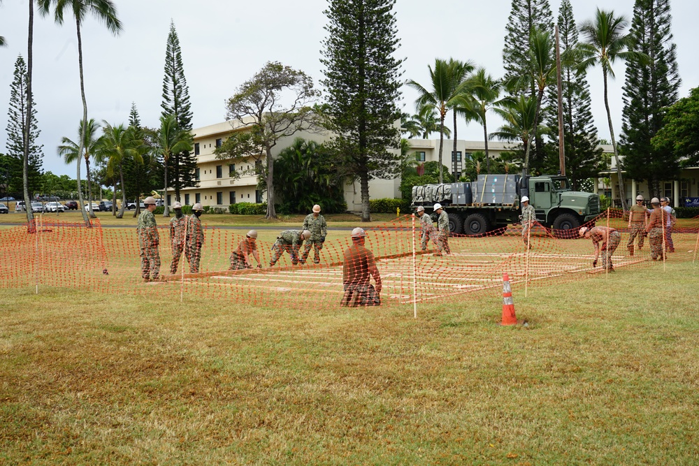 Seabees Build Hospital Deck