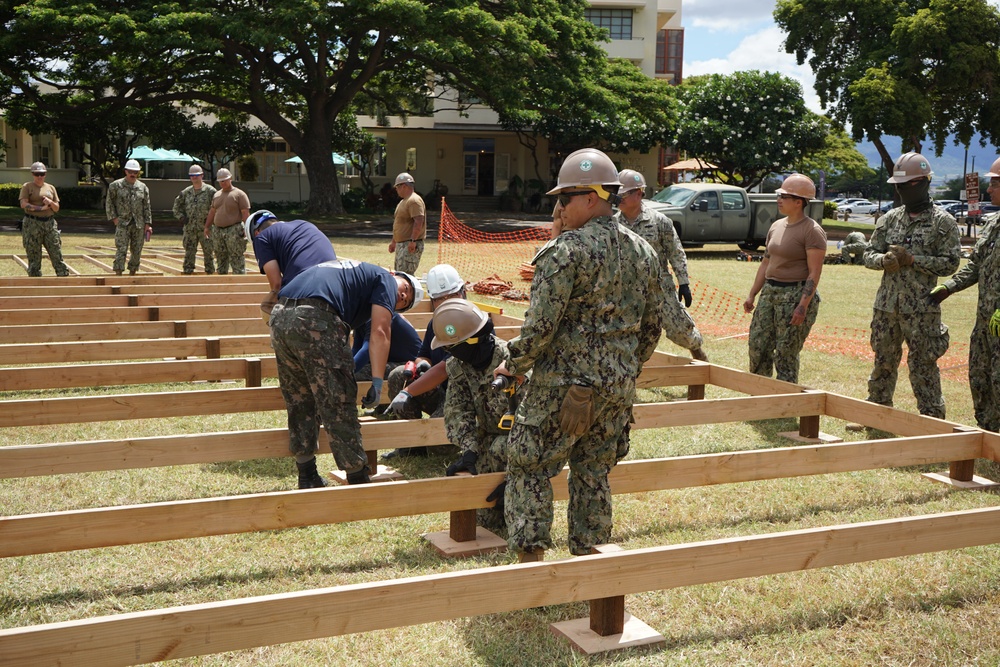 Seabees Build Hospital Deck