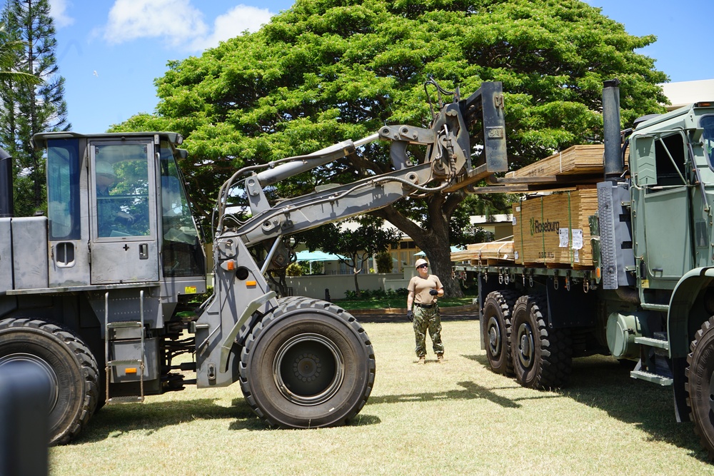 Seabees Build Hospital Deck