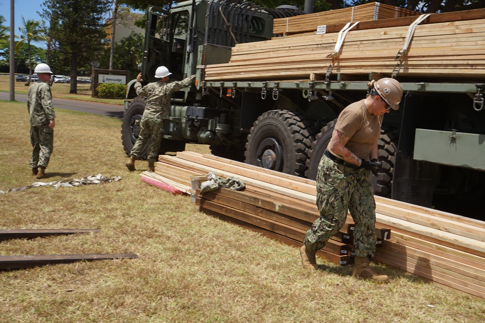 Seabees Build Hospital Deck