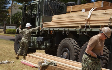 Seabees Build Hospital Deck