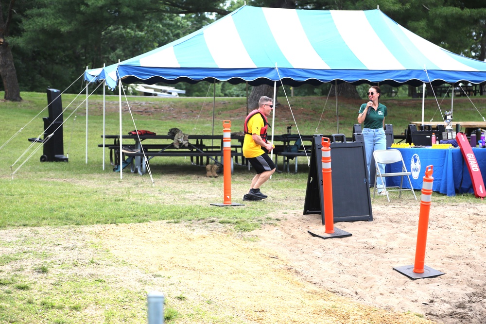 Fort McCoy’s June Triad Nights event held at Suukjak Sep Lake with Lake Adventure Water Relay