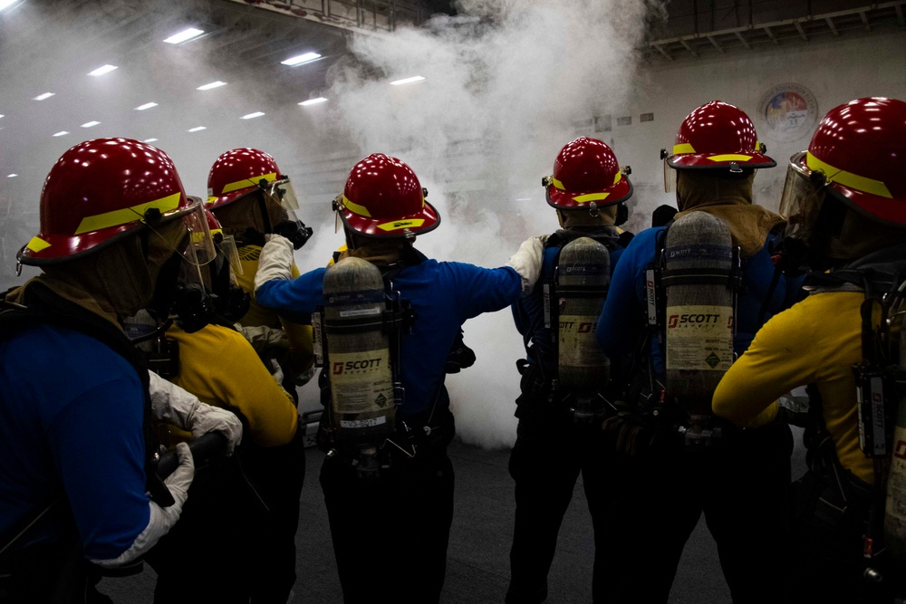 Aviation Firefighting Training aboard USS America (LHA 6)