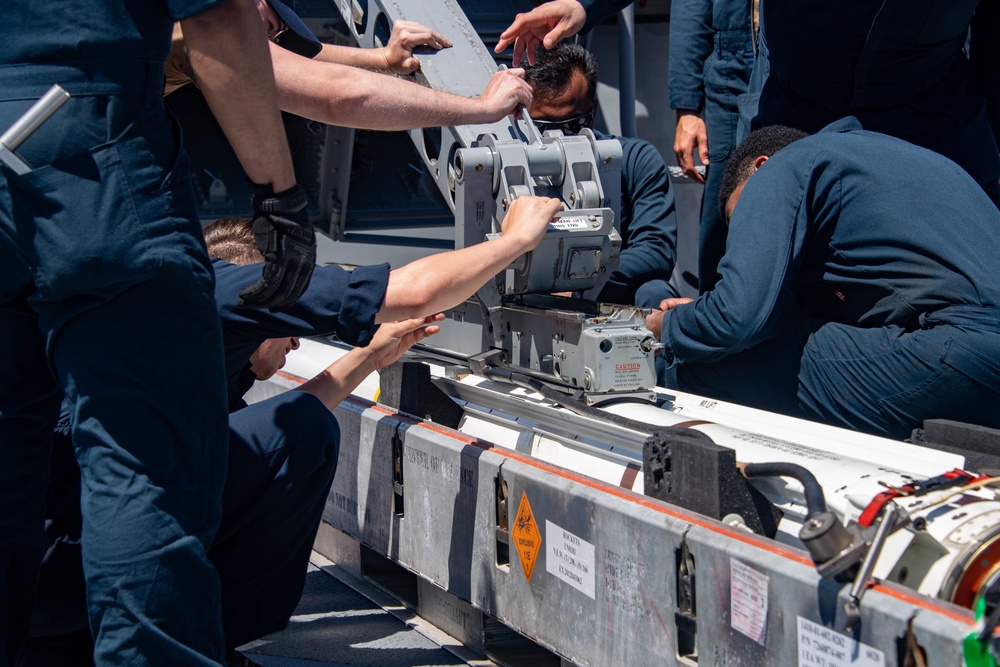 Missile Upload aboard USS America (LHA 6)