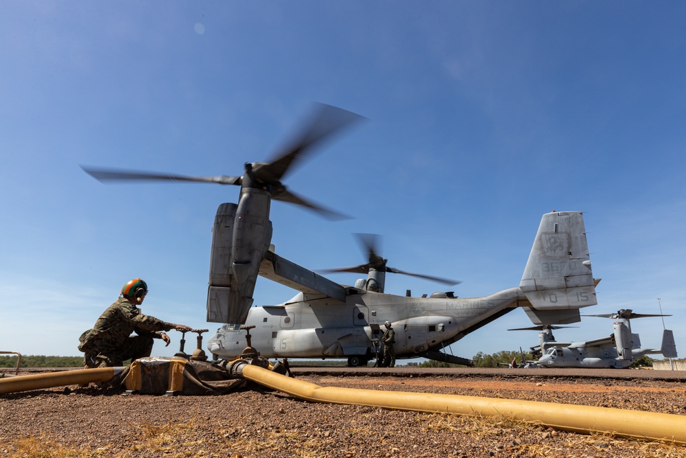 MRF-D 24.3: Marines rehearse air delivery from MV-22B Osprey