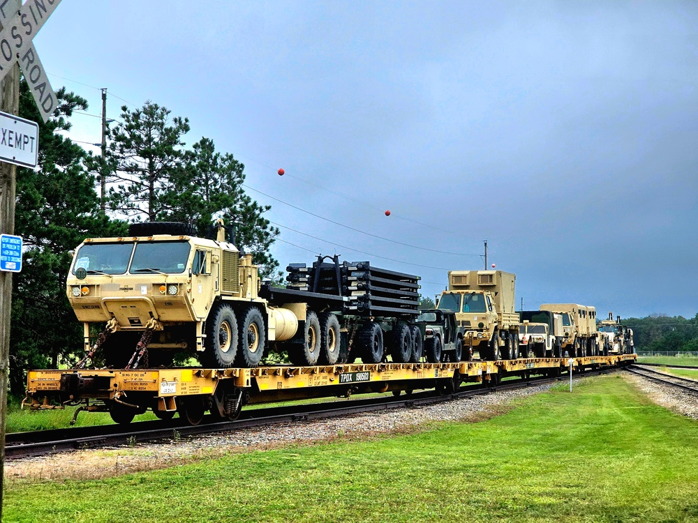 Fort McCoy supports second major rail movement in 2024 with return of Wisconsin National Guard equipment, vehicles