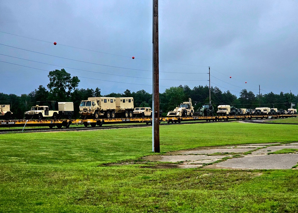 Fort McCoy supports second major rail movement in 2024 with return of Wisconsin National Guard equipment, vehicles