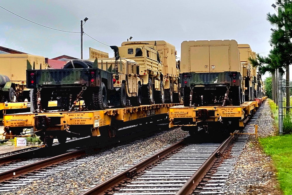 Fort McCoy supports second major rail movement in 2024 with return of Wisconsin National Guard equipment, vehicles