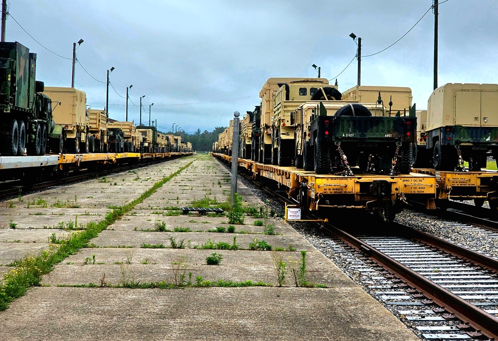 Fort McCoy supports second major rail movement in 2024 with return of Wisconsin National Guard equipment, vehicles