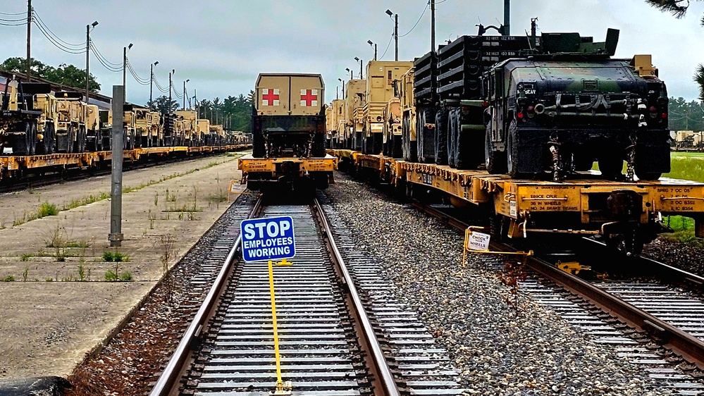 Fort McCoy supports second major rail movement in 2024 with return of Wisconsin National Guard equipment, vehicles