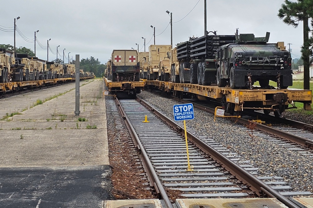 Fort McCoy supports second major rail movement in 2024 with return of Wisconsin National Guard equipment, vehicles