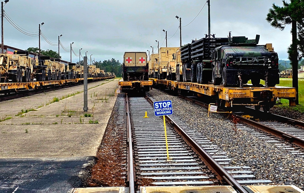 Fort McCoy supports second major rail movement in 2024 with return of Wisconsin National Guard equipment, vehicles