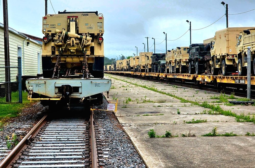 Fort McCoy supports second major rail movement in 2024 with return of Wisconsin National Guard equipment, vehicles