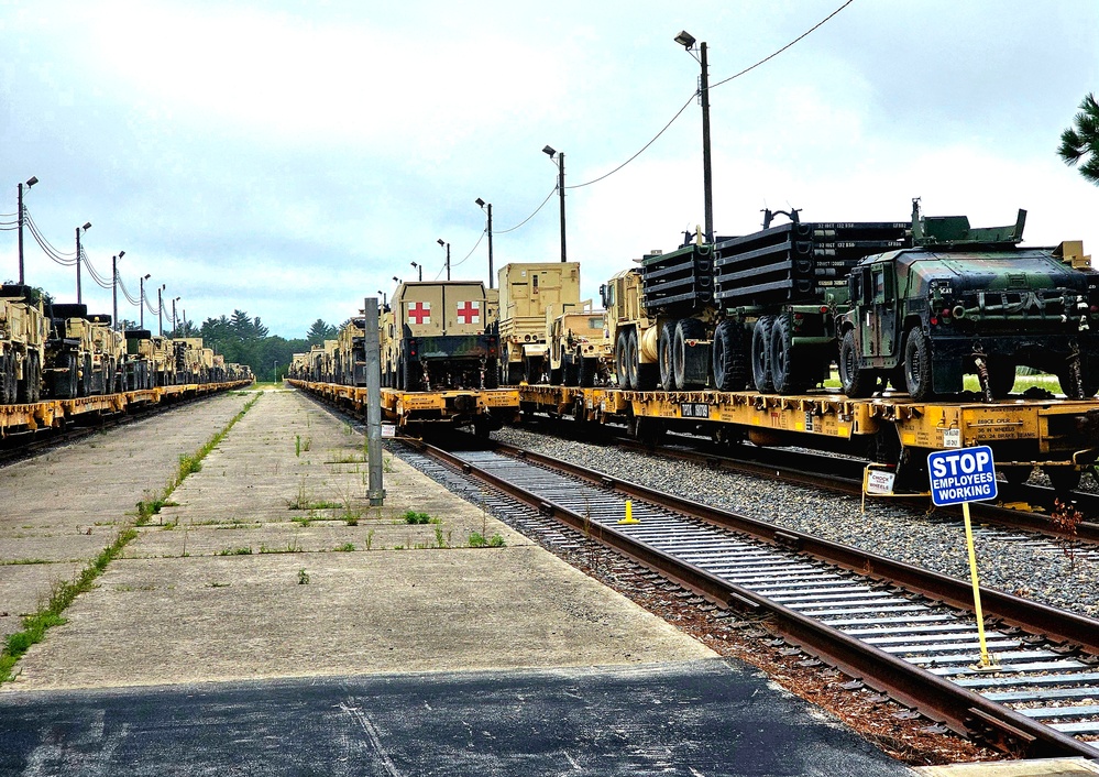 Fort McCoy supports second major rail movement in 2024 with return of Wisconsin National Guard equipment, vehicles