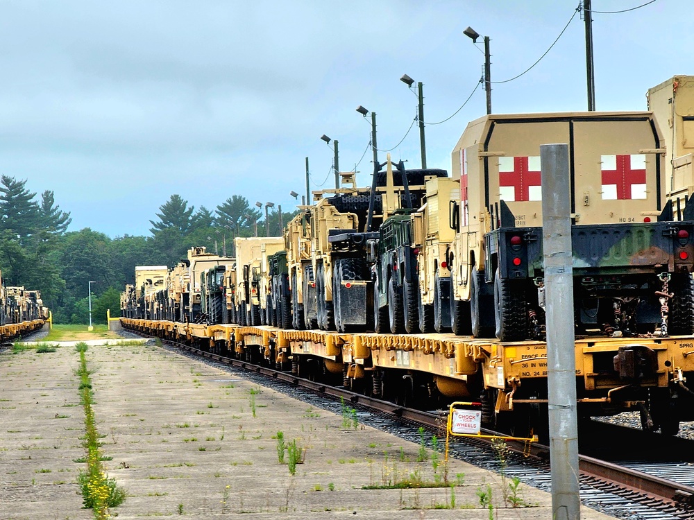 Fort McCoy supports second major rail movement in 2024 with return of Wisconsin National Guard equipment, vehicles