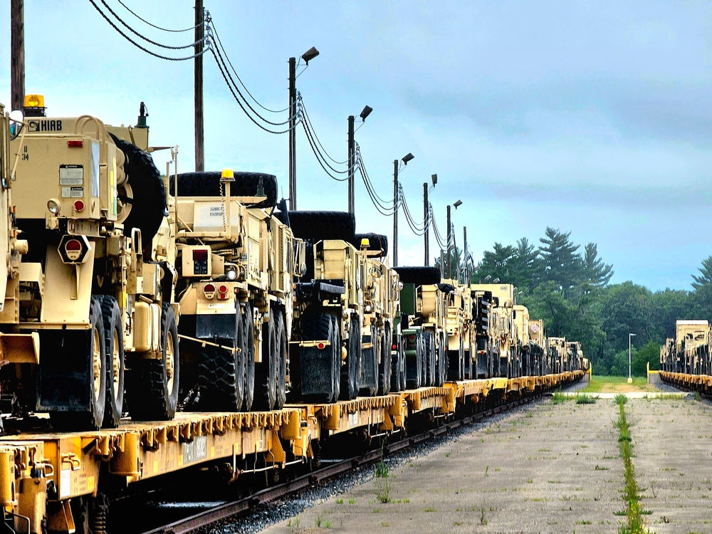 Fort McCoy supports second major rail movement in 2024 with return of Wisconsin National Guard equipment, vehicles