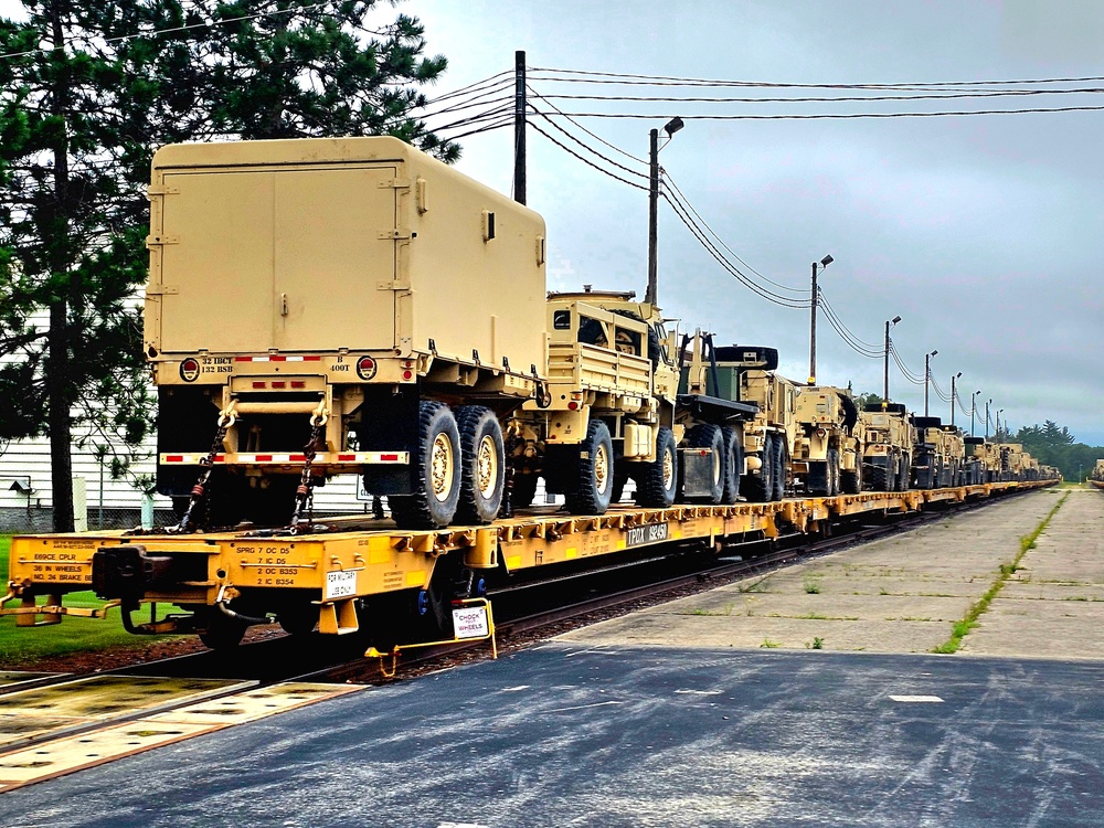 Fort McCoy supports second major rail movement in 2024 with return of Wisconsin National Guard equipment, vehicles