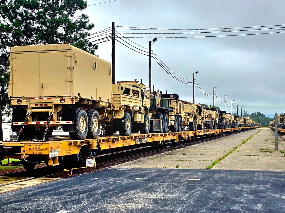 Fort McCoy supports second major rail movement in 2024 with return of Wisconsin National Guard equipment, vehicles