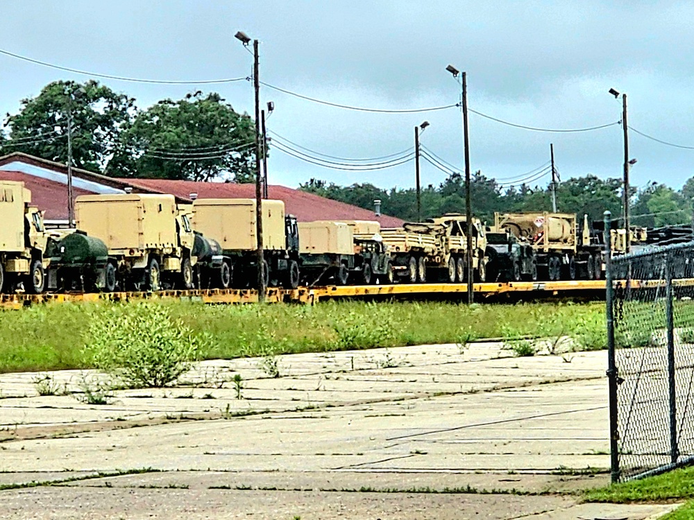 Fort McCoy supports second major rail movement in 2024 with return of Wisconsin National Guard equipment, vehicles